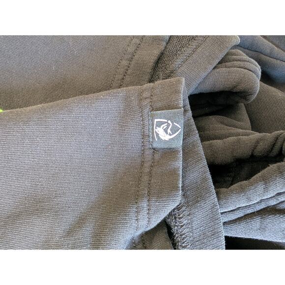 Alphalete Hooded Crop Sweatshirt Womens Small Black Short Sleeve Gym Workout - Picture 12 of 14